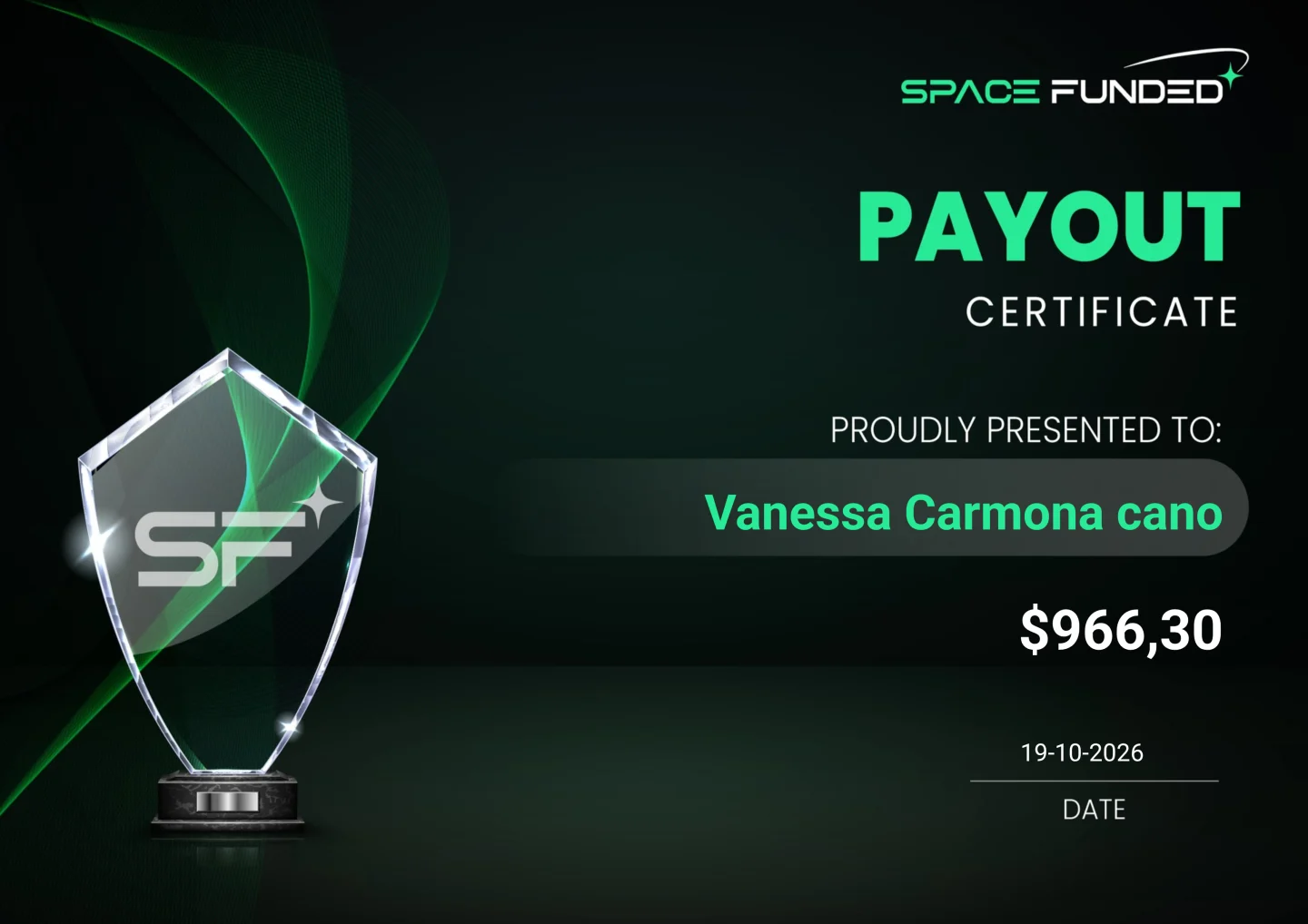 Certificado de retiro · Vanessa Carmona cano