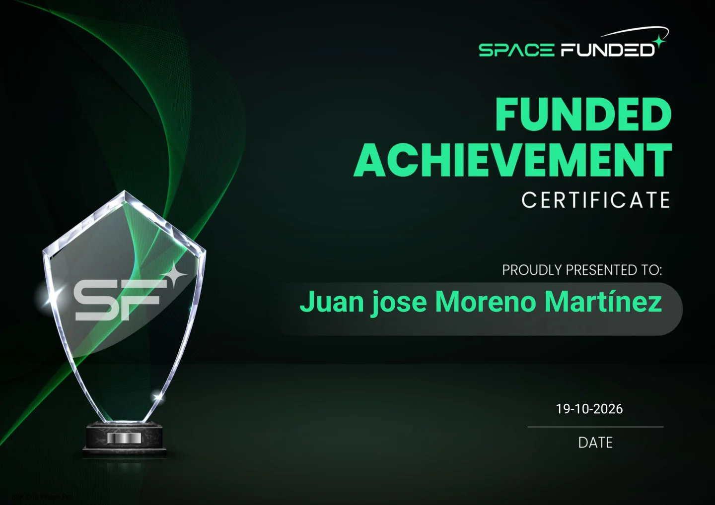 Certificado de challenge superado · Juan jose Moreno Martínez