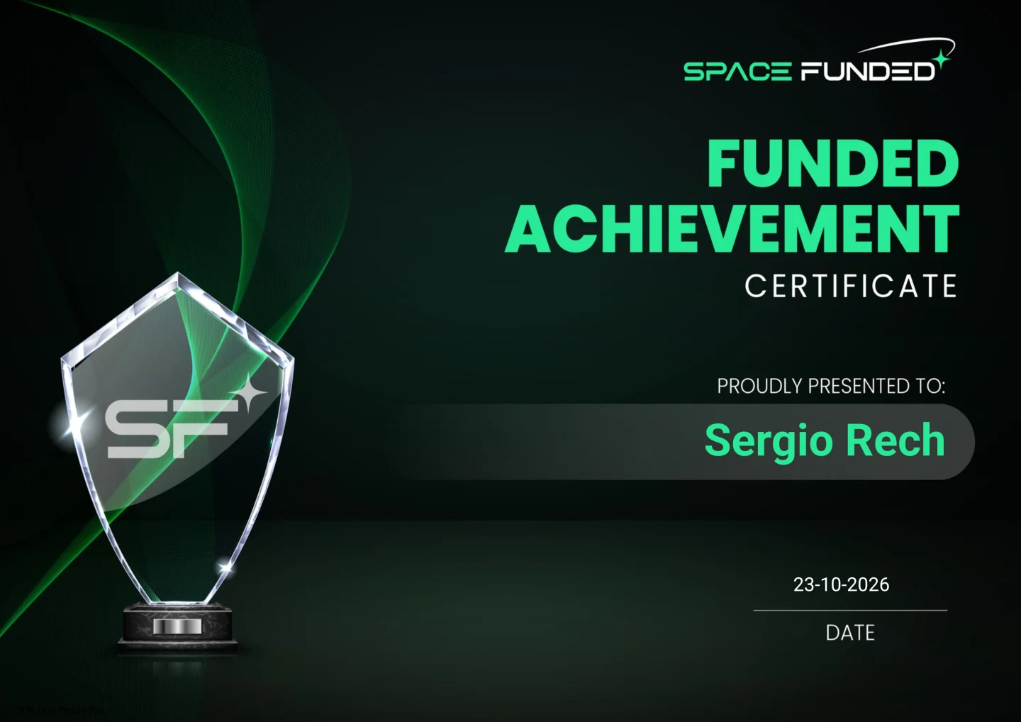 Challenge passed certificate · Sergio Rech